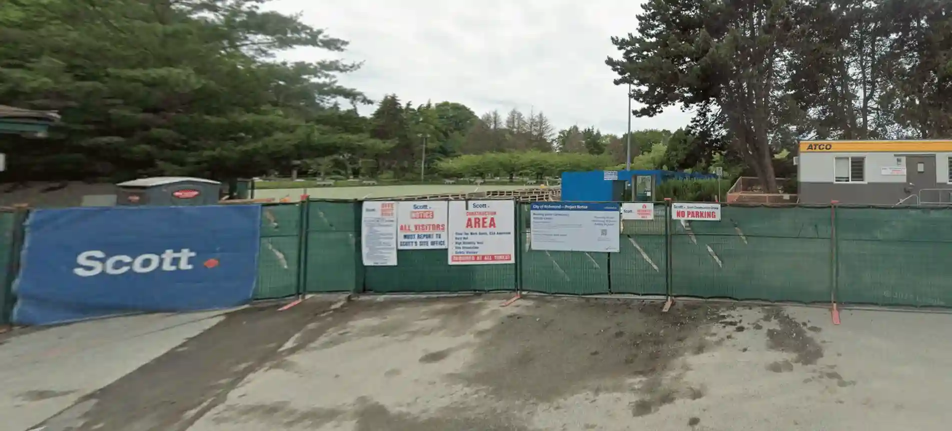 Richmond lawn bowling clubhouse construction site